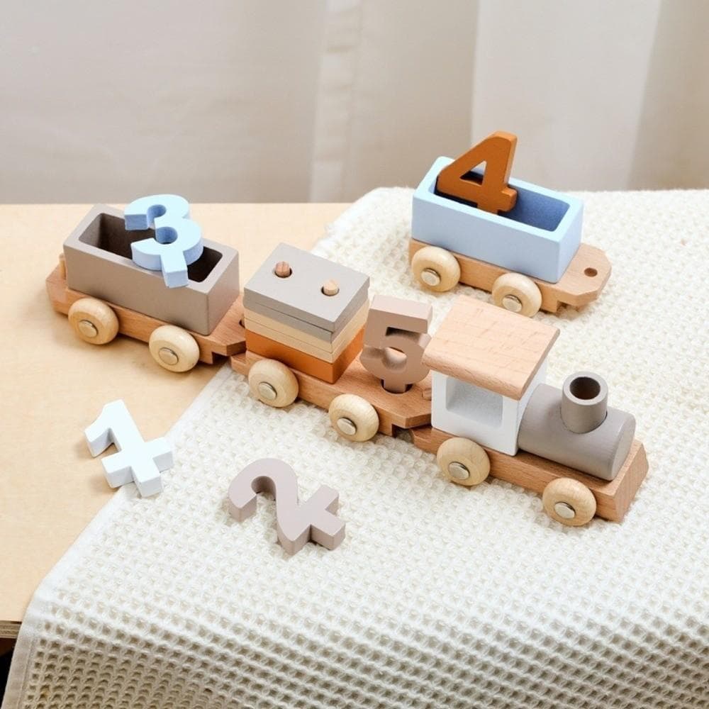 Brinquedo De Trem , Carrinho De Blocos , Números Práticos , Brinquedos Educativos Para Bebês