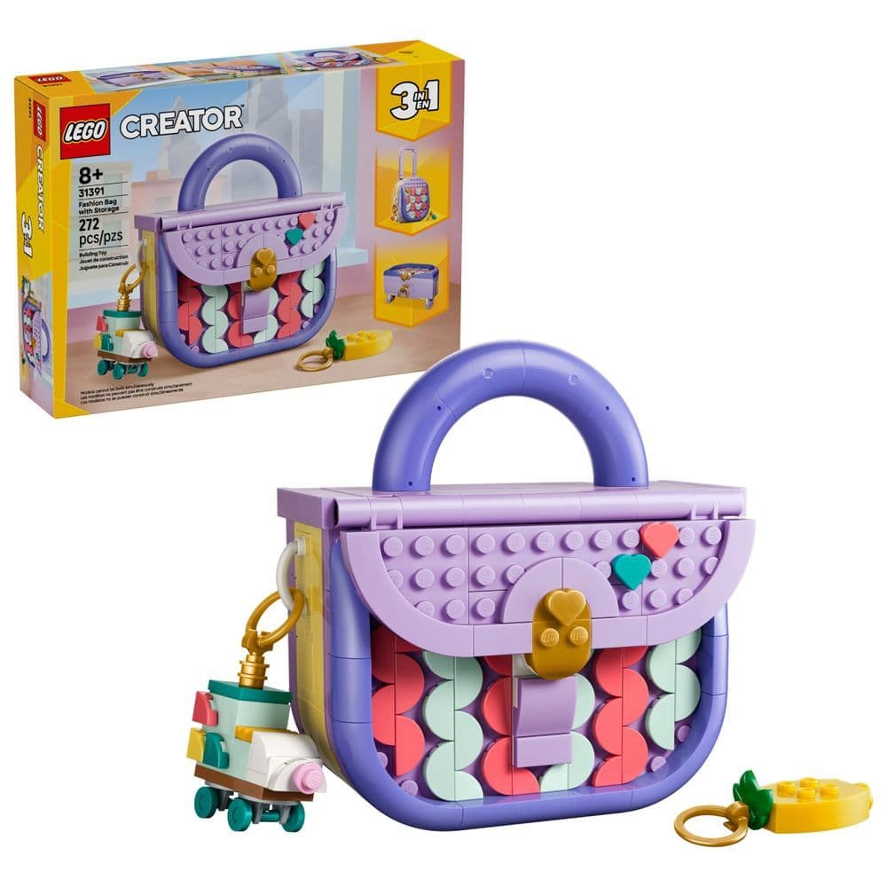 Blocos de Montar - Creator 3 em 1 - Bolsa Fashion com Compartimento - LEGO DO BRASIL