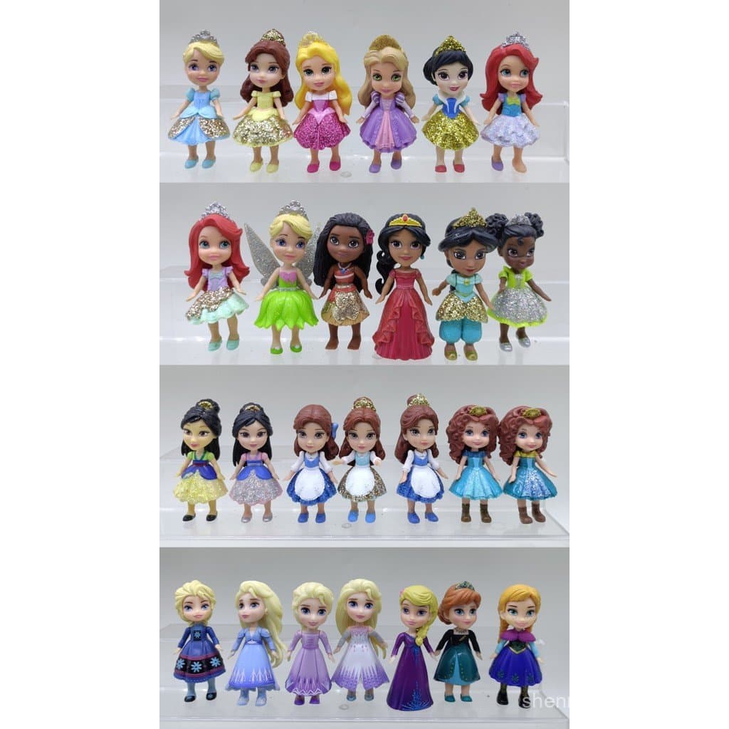 Novidade: Boneca Mini Princesa DS Nippon (Série Princesa) de 3 polegadas, com cabeça, mãos e pés articulados, acessórios
