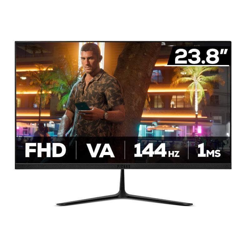 Monitor Gamer Pichau Athen V4B, 23.8 Pol, VA, FHD, 1ms, 144Hz, HDMI/VGA, PG-ATH24V4B-BL01