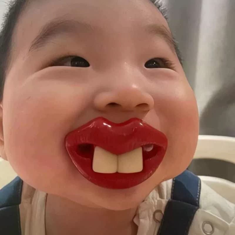 Engraçado chupeta bebê calmante bebê Silicone personalidade Spoof dentes bebê criança engraçado complicado brinquedos di
