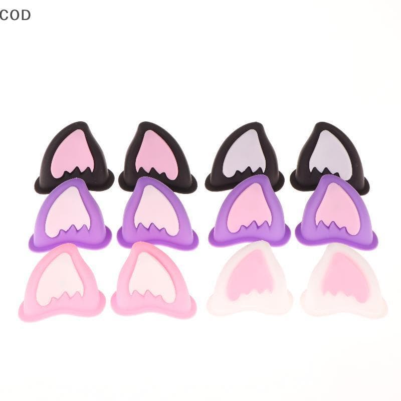 [YSB] Capacete De Motocicleta Decorações De Orelha De Gato Acessório Para Scooter Bicicleta Adesivo Moto Skate Ciclismo 