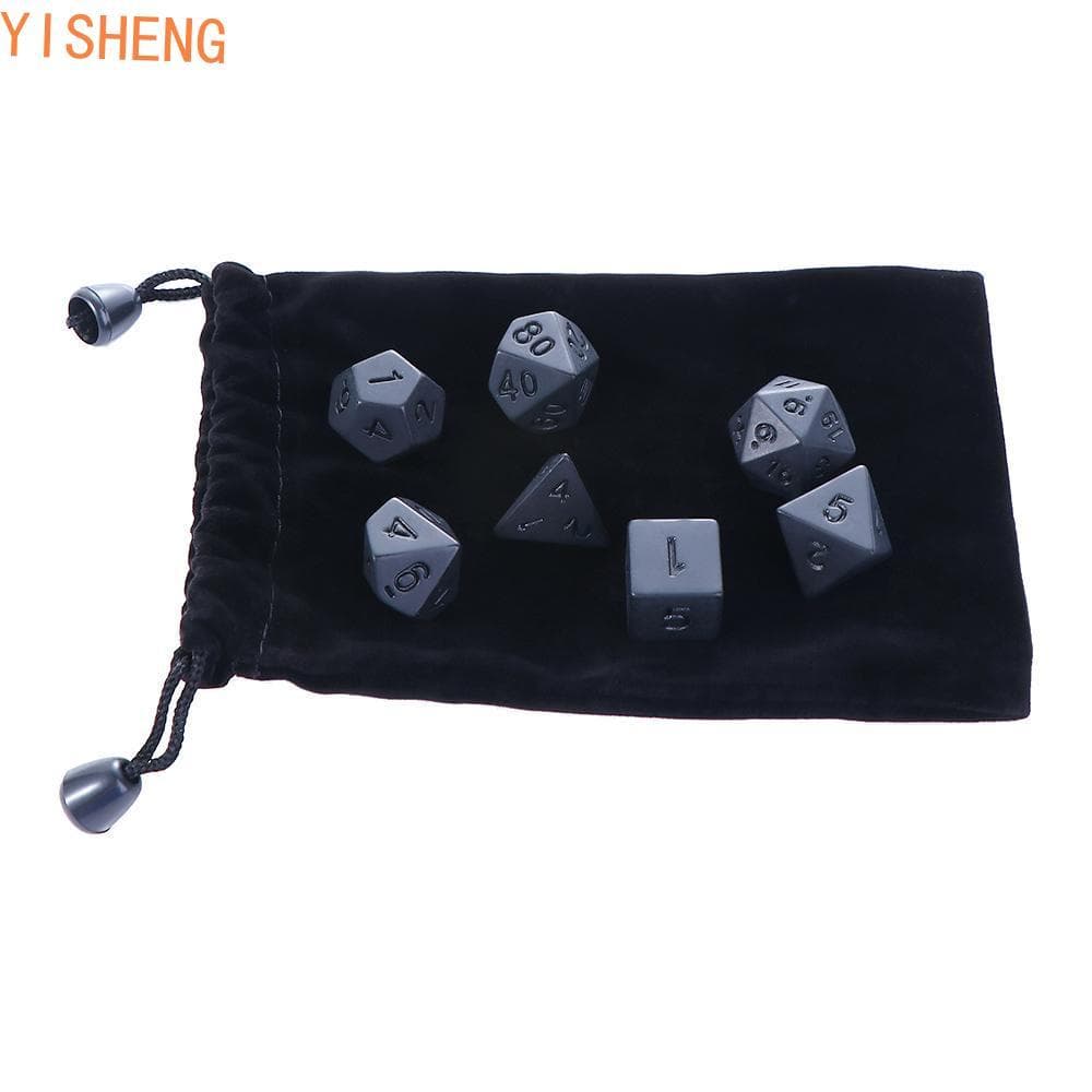 YISHENG Preto RPG Conjunto De Dados Jogo Durável Brinquedos Jogos De Tabuleiro Da Família Festa Brinquedo Educativo