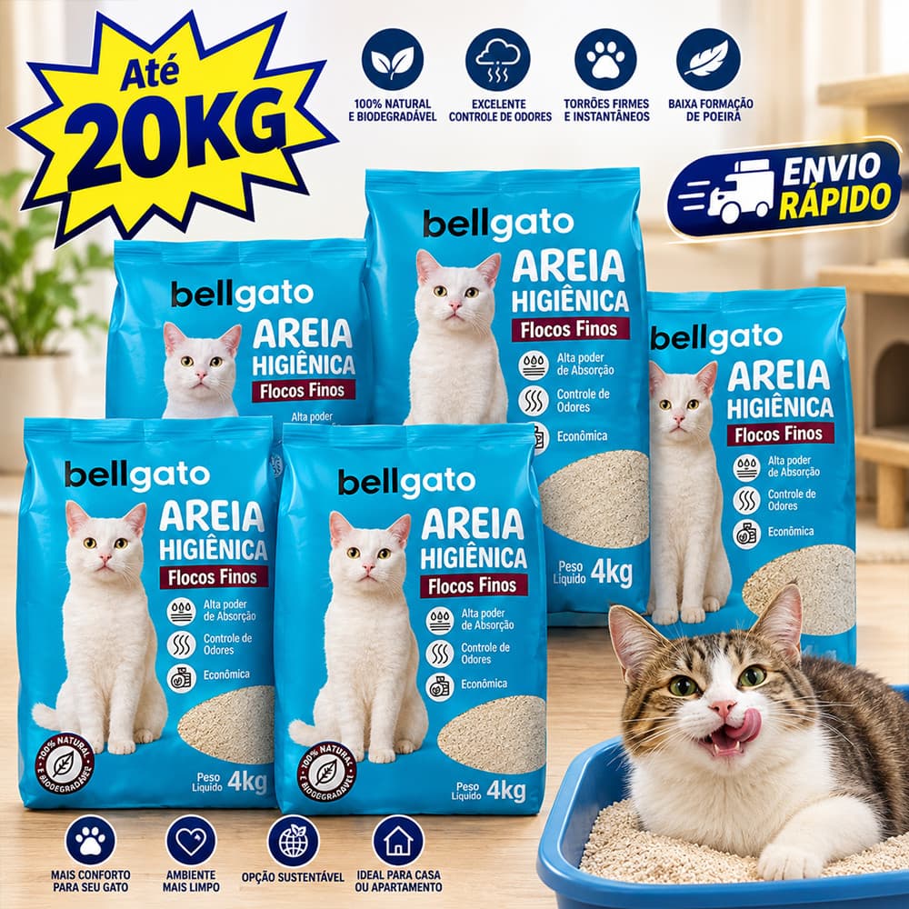 Areia Sanitária Natural Para Gatos Ecologica Areia de Gato Pra Caixa de Areia Para Gatos
