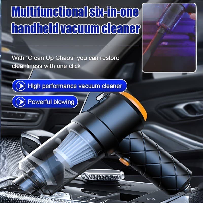 【6 em 1 Versátil】Aspirador de pó doméstico multifuncional sem fio com grande poder de sucção/Aspirador de Pó/Carro/Multi