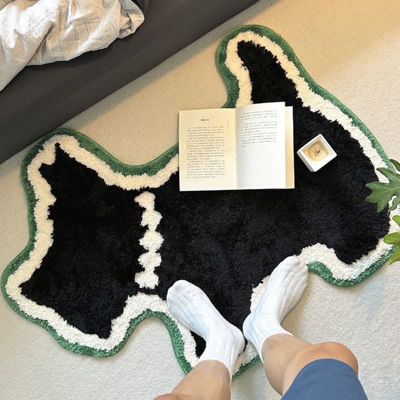 Tapete ins estilo reunindo quarto sala de estar antiderrapante pé tapete decorativo quarto bonito filhote de cachorro ta