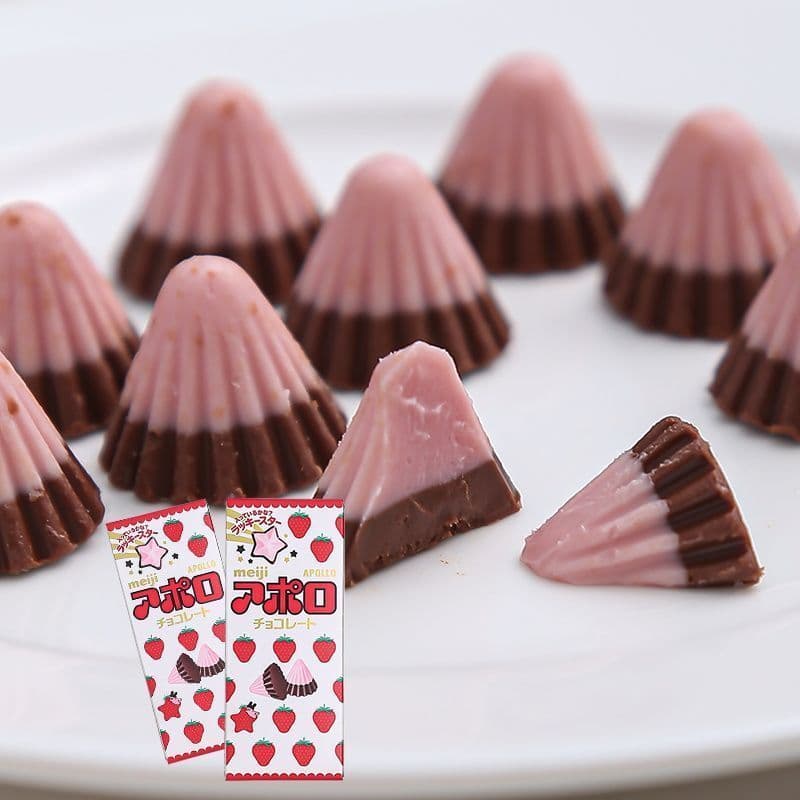 [Meiji] Meiji Morango Chocolate Apollo Nave Espacial Feijão Importado Lanches Presentes Crianças Presentes de Aniversári