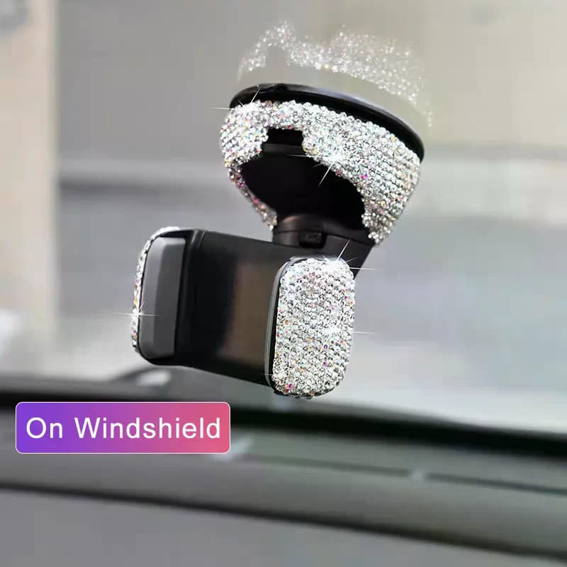 Diamante Bling Carro Suporte Do Telefone Celular Menina Strass Cristal Montagem Universal Ajuste Móvel Acessórios Interi