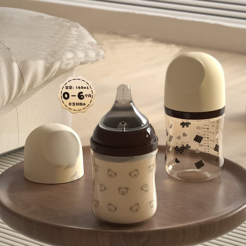 Mamadeira para bebês recém-nascidos, 0-3-6 meses, PPSU, calibre amplo, 160mL, produtos maternos para bebês, produtos gen