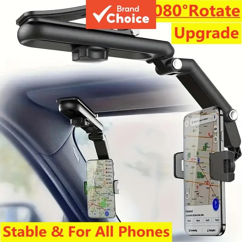 Saimili 1080 ° Suporte Giratório Para Telefone Carro Com Clipe Viseira Solar Iphone Samsung Xiaomi