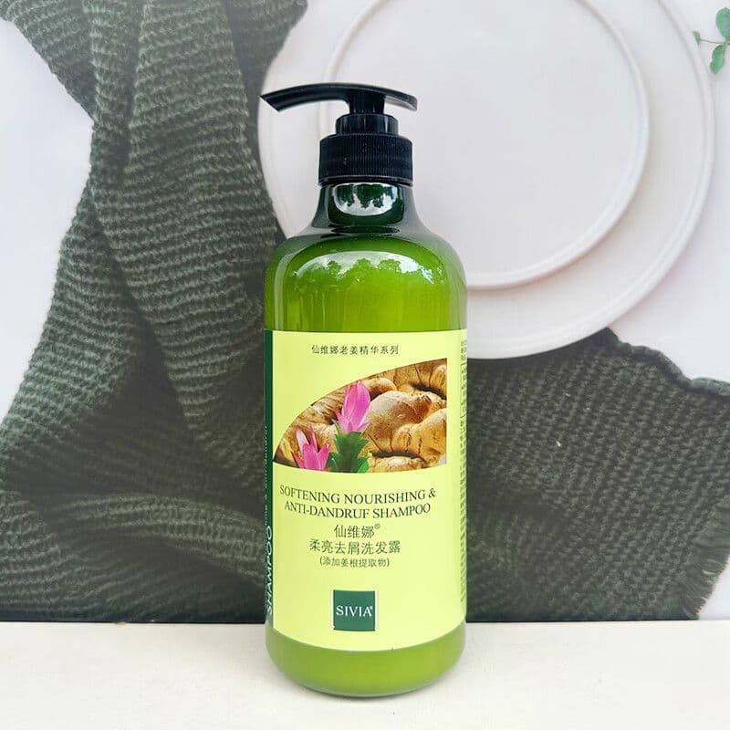 Senvina Shampoo Anticaspa Suave Brilhante Suco de Gengibre Hidratante Suave Luz Fofa Homens Mulheres Shampoo de Limpeza
