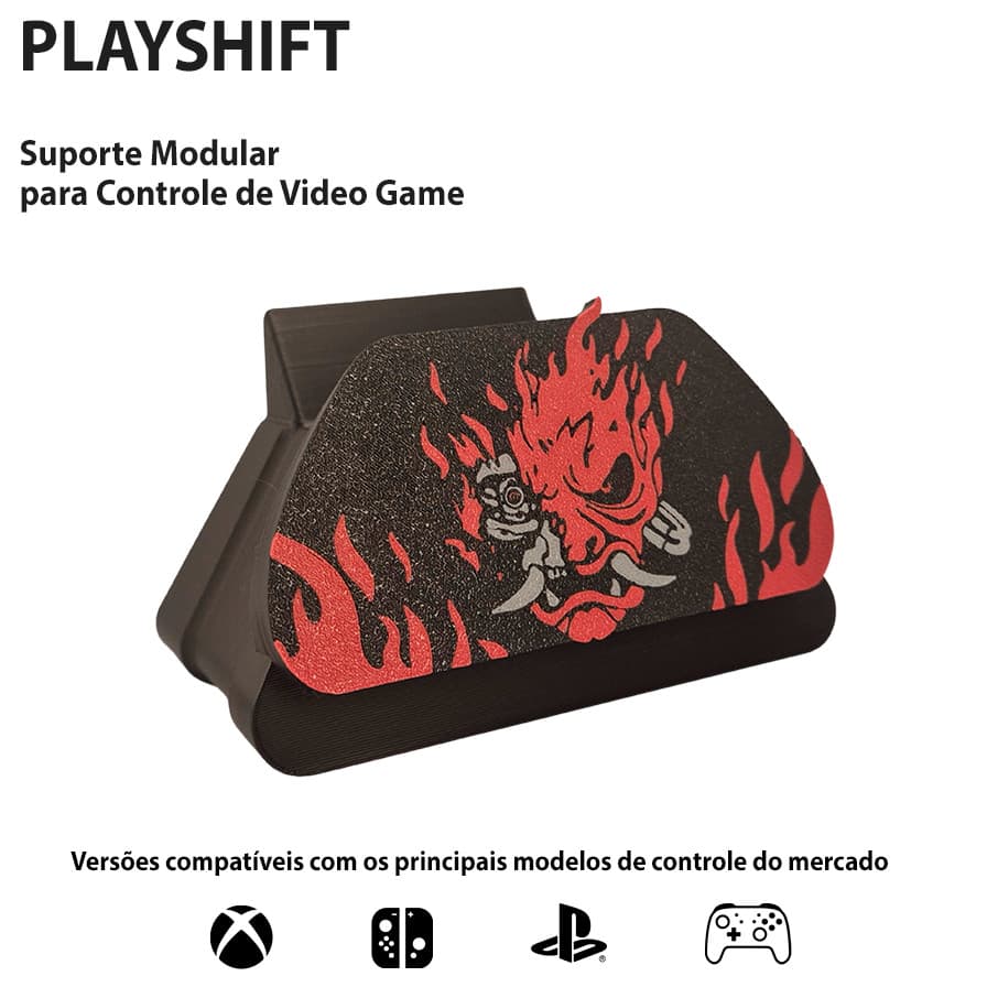 Suporte Controle VideoGame - CyberPunk (XBOX, PLAYSTATION PS5, PRO CONTROLLER e JOY-CON)