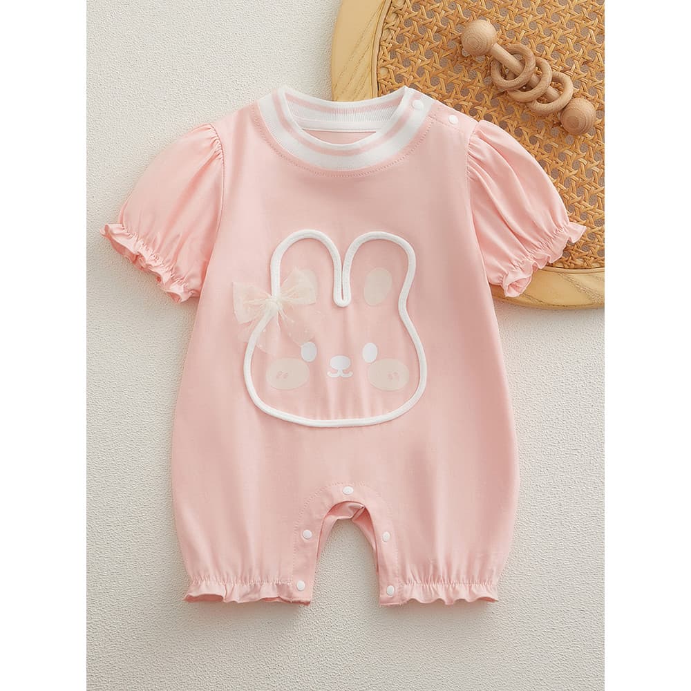 Roupas de bebê roupas de verão de manga curta bebê menina puro algodão classe um macacão 1-12 meses princesa verão 9 pas