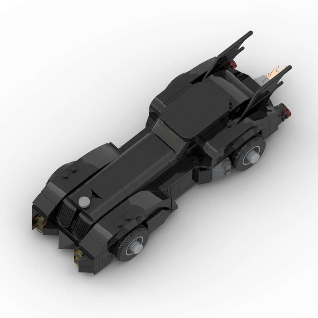Blocos de Montar MOC-54749 Compatíveis com Lego, Conjunto Clássico do Batmobile, Quebra-Cabeça de Super-Heróis DC, Monta