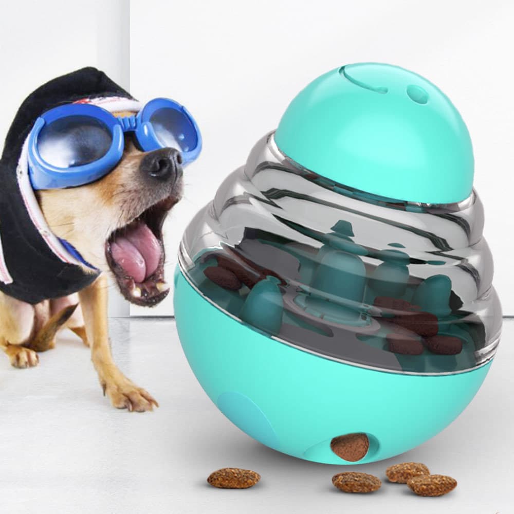 Bola de comida com vazamento para animais de estimação, brinquedo para cachorro com copo, brinquedo educacional para com