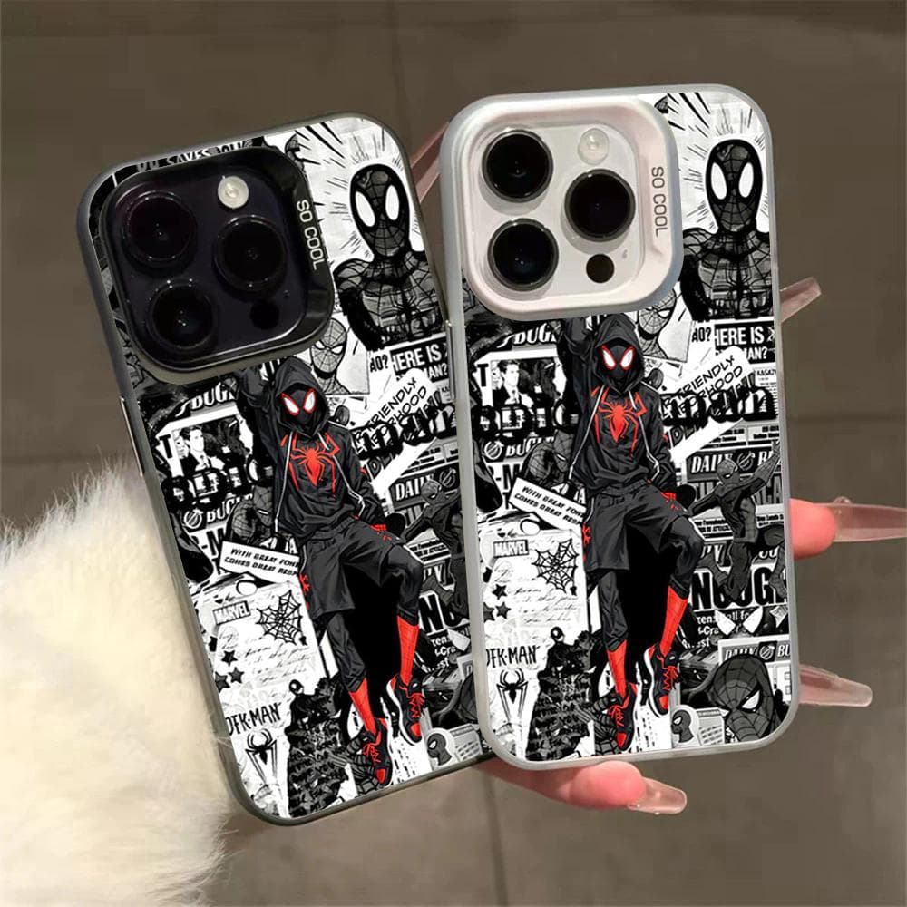 Capinha Capinha De Celular Homem‑Aranha Miles Morales Estilo Para Samsung A15 A55 A16 A07 A34 A35 A54 A14 A56 S25 Ultra