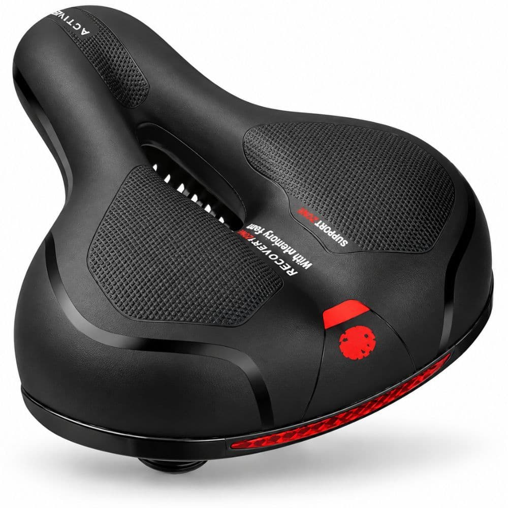 Banco Selim Comfort Vazado com Molas e Carrinho para Bicicleta Bike ergométrica MTB Spinning