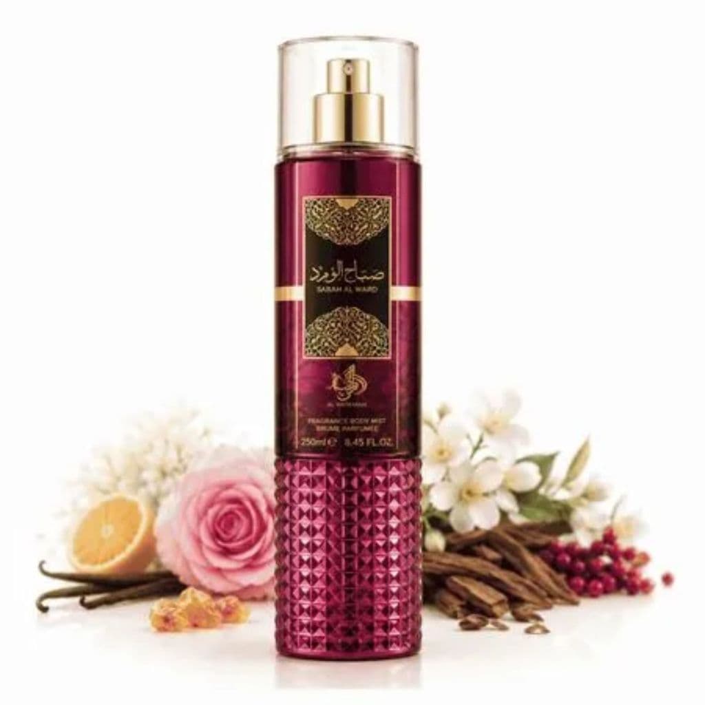 Body Splash Body Mist Sabah Al Ward Al Wataniah 250ml Perfume Árabe Feminino Original Importado