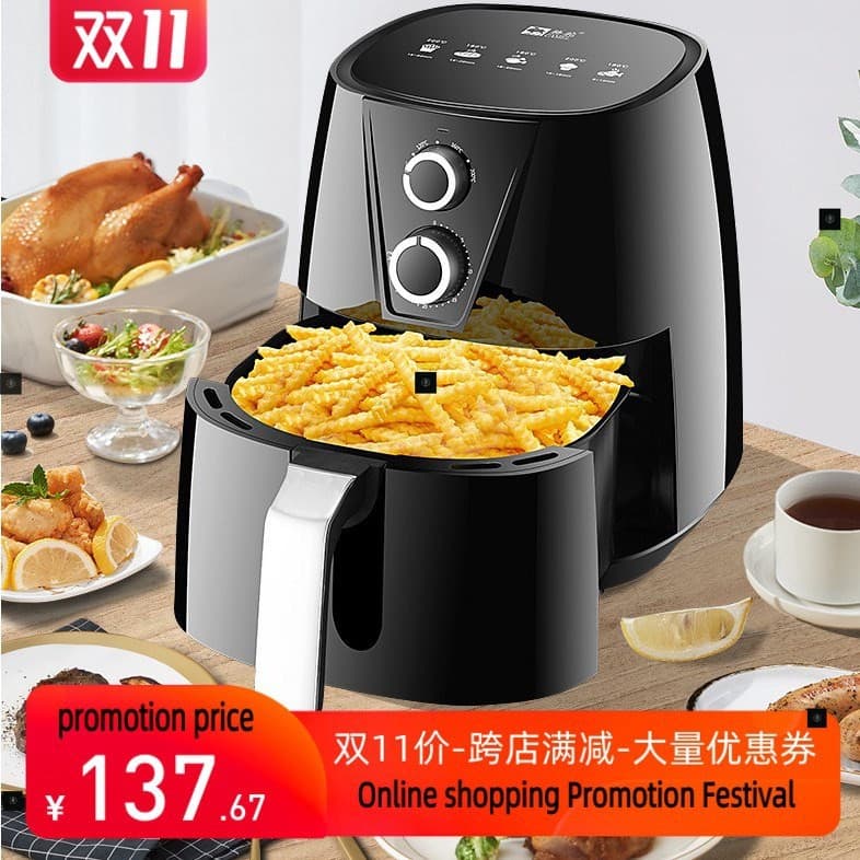 Fritadeira Grande 6L Totalmente Automática Sem Óleo De Ar