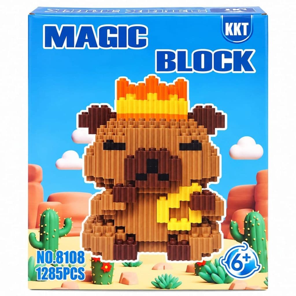 Mini Lego Blocos de Montar Capivara Grande Presente Brinquedo Crianças Educativo