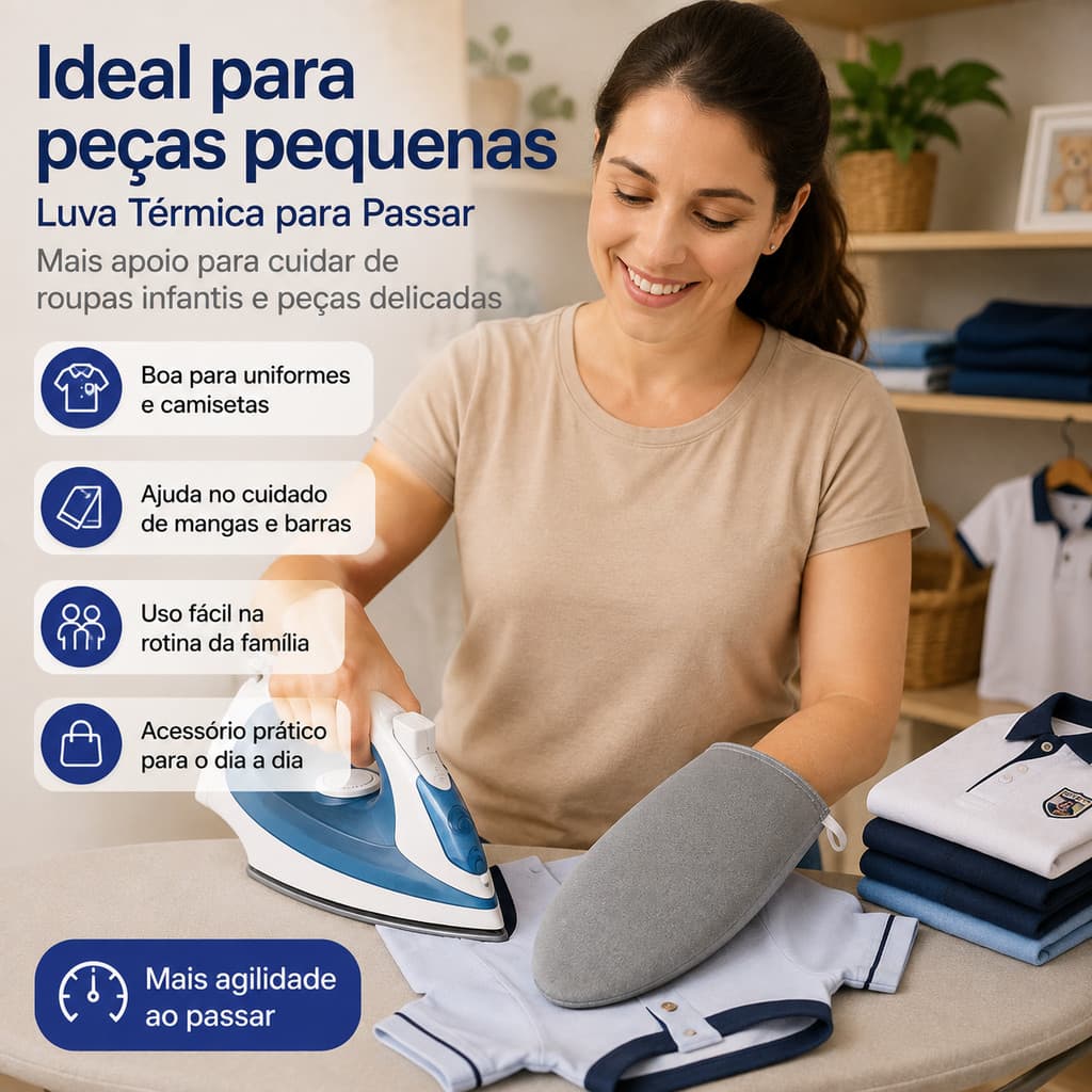 Luva de Passar Roupa a Vapor Anti Queimadura Antiderrapante Com Corda de Pendura Impermeável Para Ferro de Passar