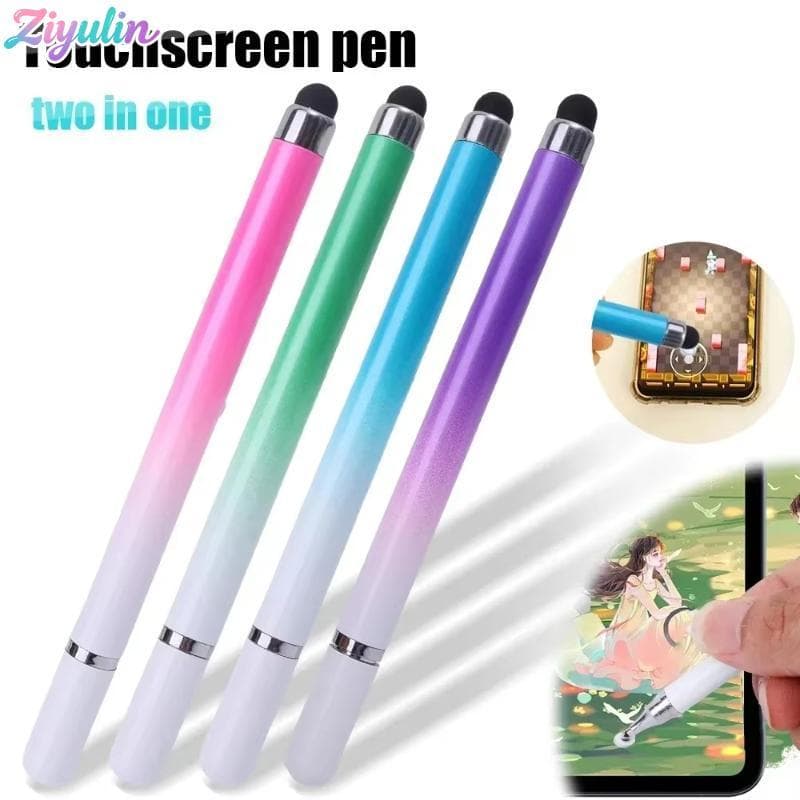 CVC Caneta Stylus Universal De Cabeça Dupla Portátil Leve De Toque Para IOS Android Telefone Tablet Estudante Estudo Uso