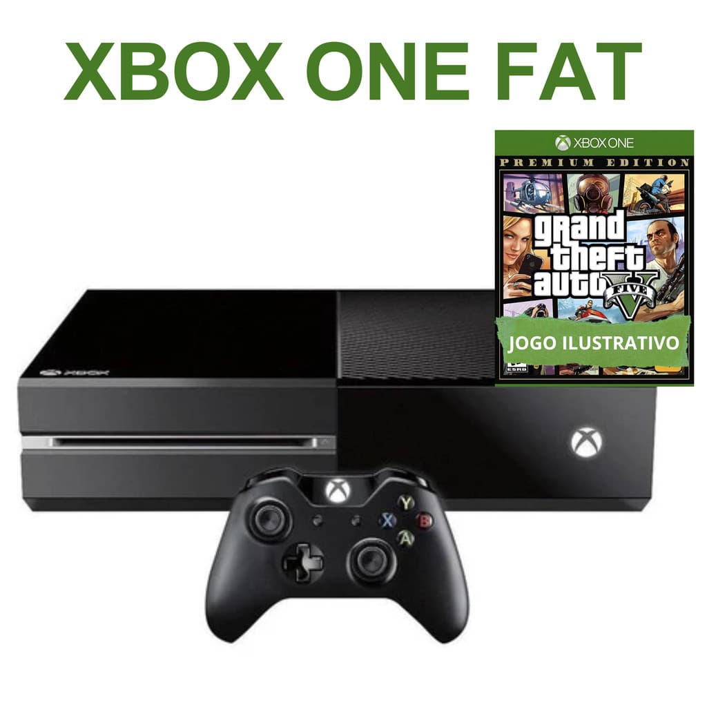 Xbox One Fat + Controle Original + Cabo HDMI. Console Videogame Microsoft com Nota Fiscal e Garantia