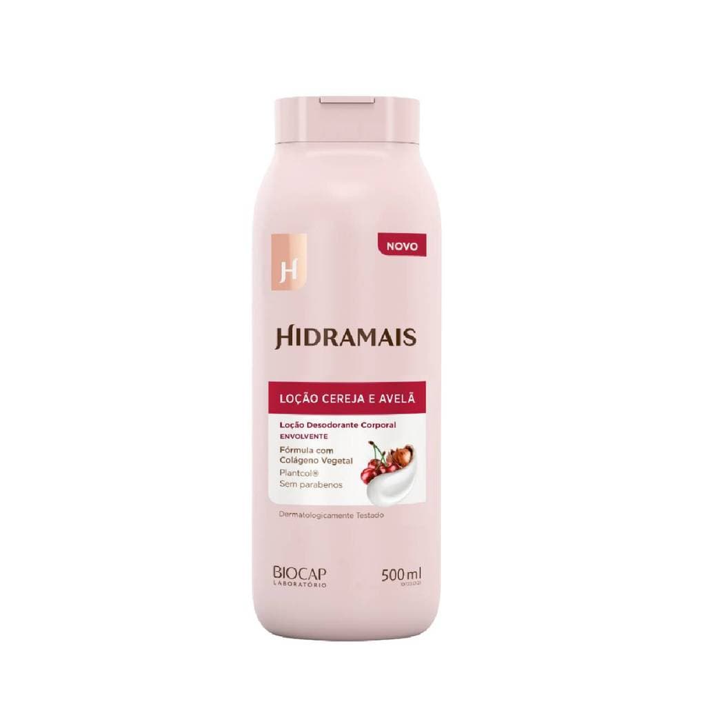 Loção Hidratante Corporal Cereja e Avelã Hidramais 500ml Colágeno Vegetal Pele Macia Firme Perfumada