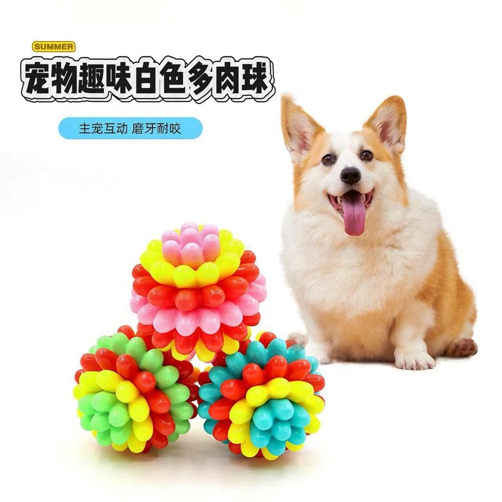 Bola de brinquedo para cachorro, moagem de dentes, limpeza resistente à mordida, filhote de cachorro, alívio do tédio, f