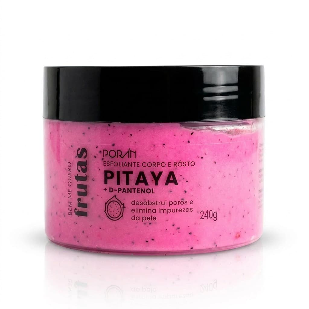 Esfoliante Corporal Facial Poran Pitaya D Pantenol 240g Anti Idade Hidratacao Renovacao Vegano