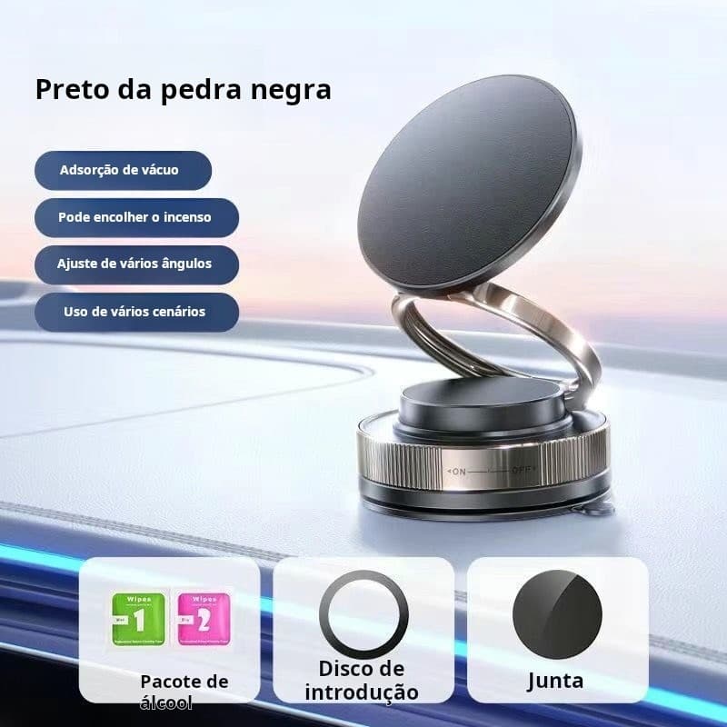 360 ° Dobrável Suporte para telemóvel Dupla Face Vácuo Magnético Carro Montado Suporte De Adsorção