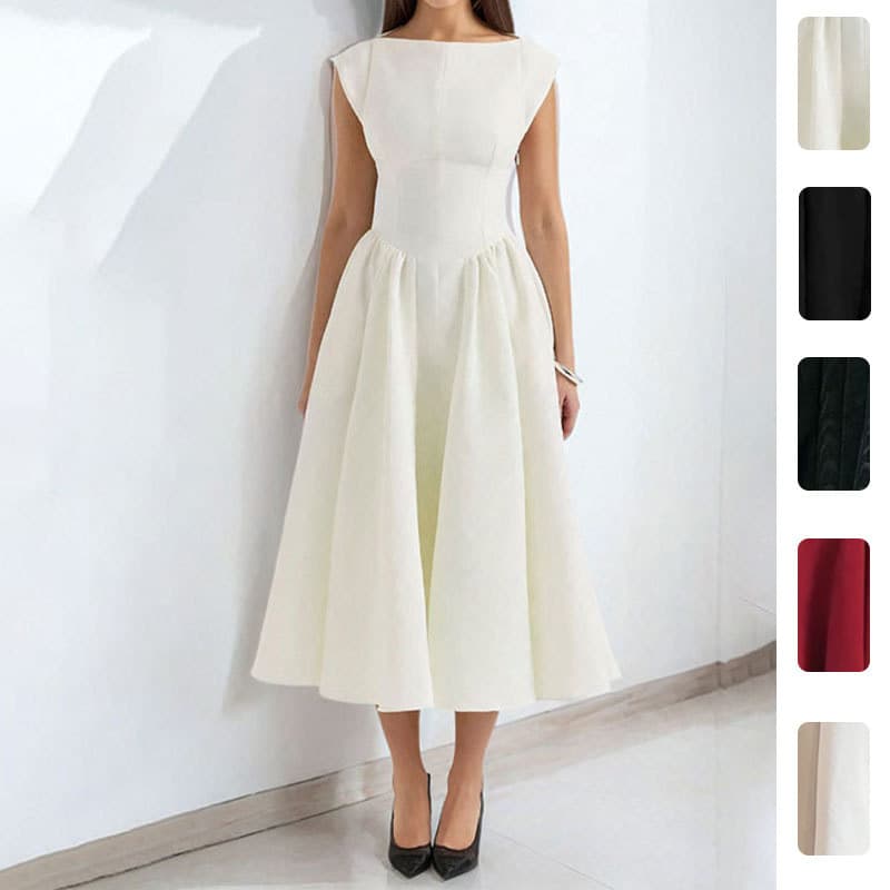 Roupas Femininas para Comércio Exterior 2026: Vestidos de Verão, Vestidos Midi de Luxo Leve Estilo Francês