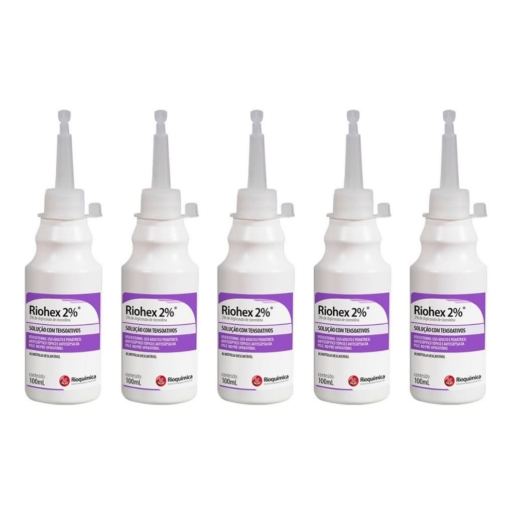 Kit C/ 5 Riohex 2% Degermante 100ml
