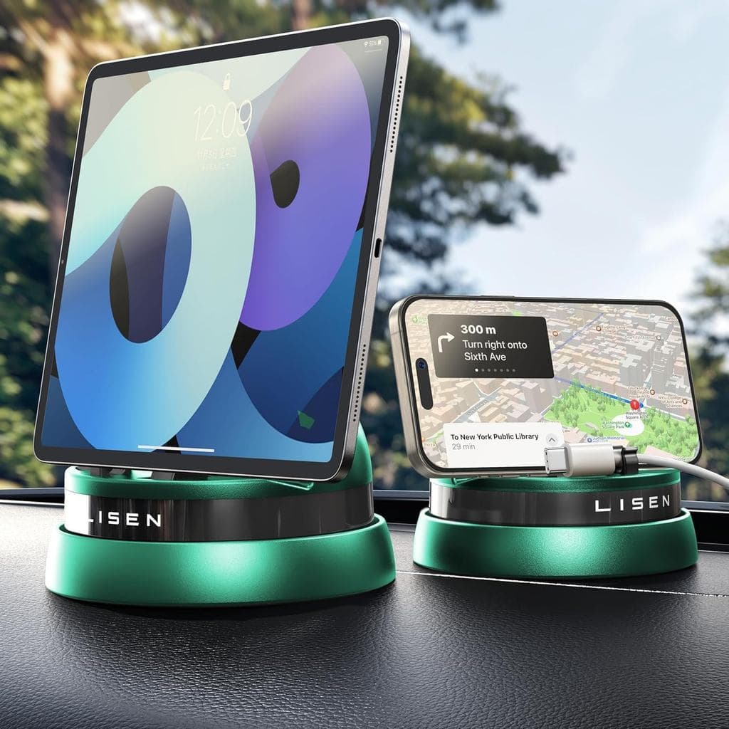 Suportes para Telefone LISEN para Seu Carro, 360 °   Suporte de Celular Rotativo para Painel de Carro, Suporte Multifunc