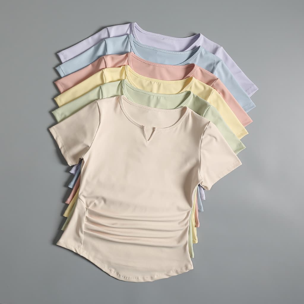 Roupas de Yoga femininas verão manhã correndo treinamento Fitness de secagem rápida topos bonito mais magro olhar Pilate