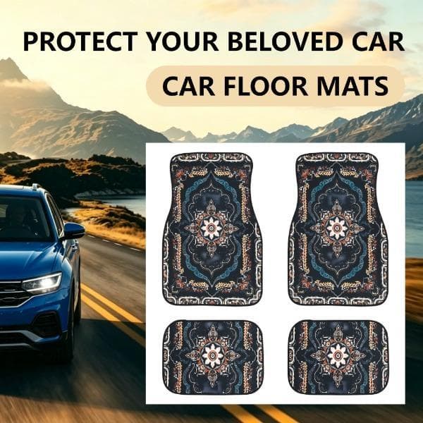 Tapetes De Carro Tapete Premium Antiderrapante Automotivos Universais (4 Unidades) Para Perodua Waja City Hrv Ativa Viva