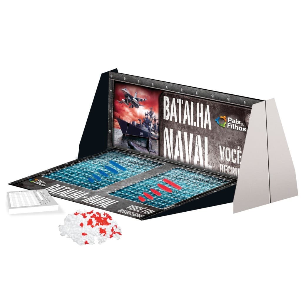 Super Jogo De Tabuleiro Batalha Naval Pais e Filhos REF.:2800 Jogo Pra Toda Família