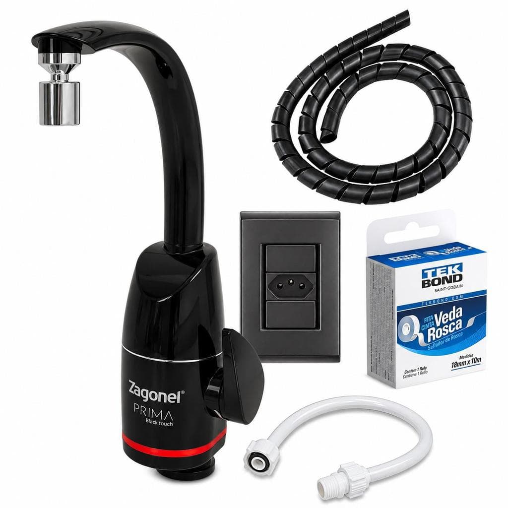 Kit Torneira Eletrônica Prima Zagonel 220V + Kit Instalação Completo