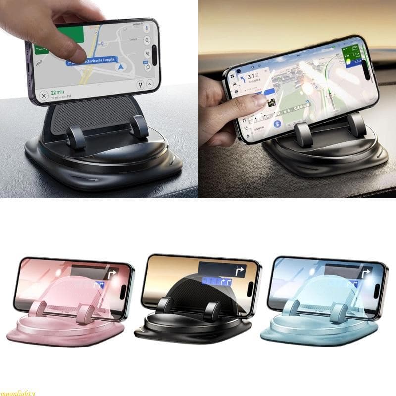 moonlighty Painel Para Carro 360 Montagem Do Telefone Pastas Suporte Móvel Antiderrapante