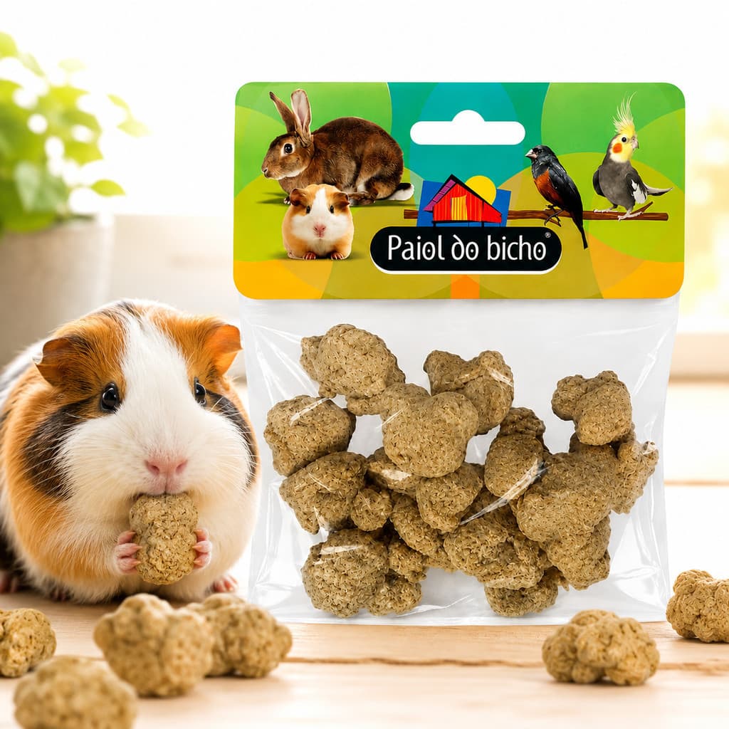 Biscoito Petisco  de Soja  Roedores 50g Snack Natural Petisco Saudável Piol Do Bicho