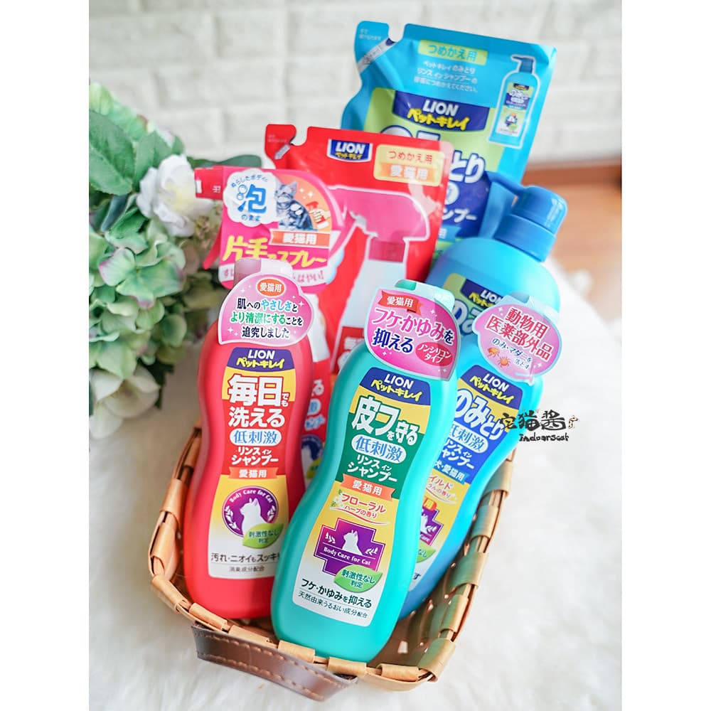 Molho Otaku LION Ai Pet Bath Shampoo LEÃO Desodorante Gel de banho para gatos Shampoo de espuma dois em um