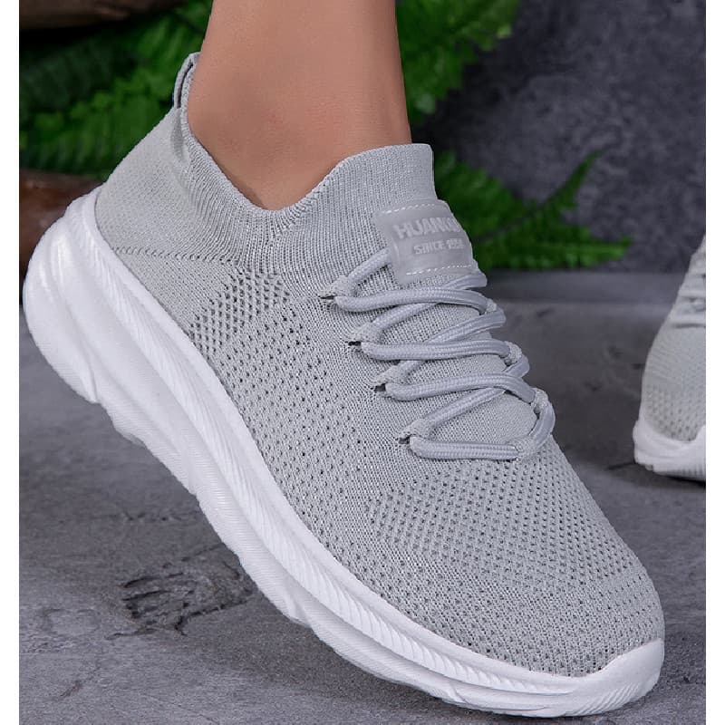 Tênis Femininos Slip-on Leves de Malha, Solado Macio e Confortável, Calçados Casuais para Caminhada