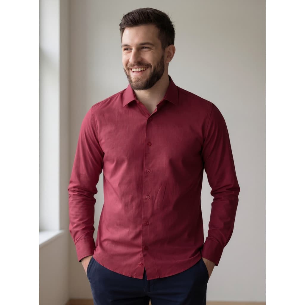 Camisa Masculina Manga Longa Tricoline Premium Slim Fit Social — Loja ALG