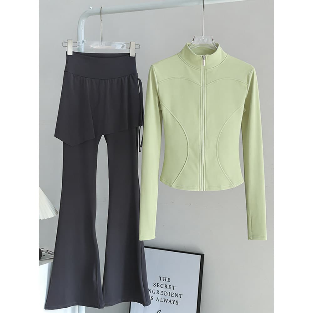 2026 novo estilo correndo terno esportivo feminino verão roupas de Yoga Plus Size gordura mm roupas de Fitness Pilates t
