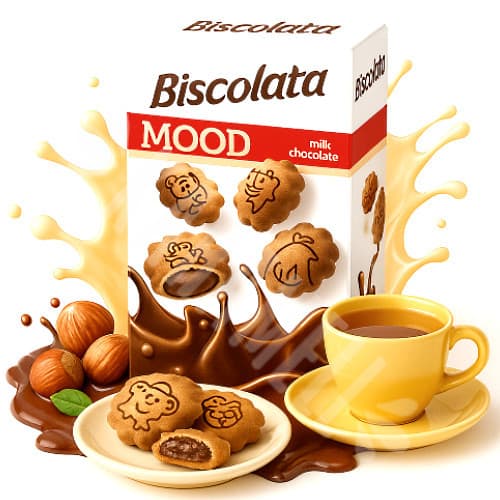 Biscoito Biscolata Mood Milk Chocolate - Importado Turquia