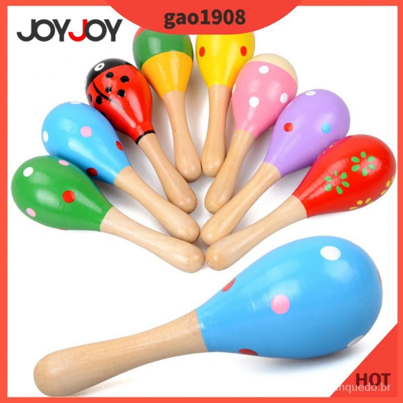 <   GAO >   Martelo de areia de madeira colorido, brinquedo educativo infantil com cabo, brinquedo para bebês, pre