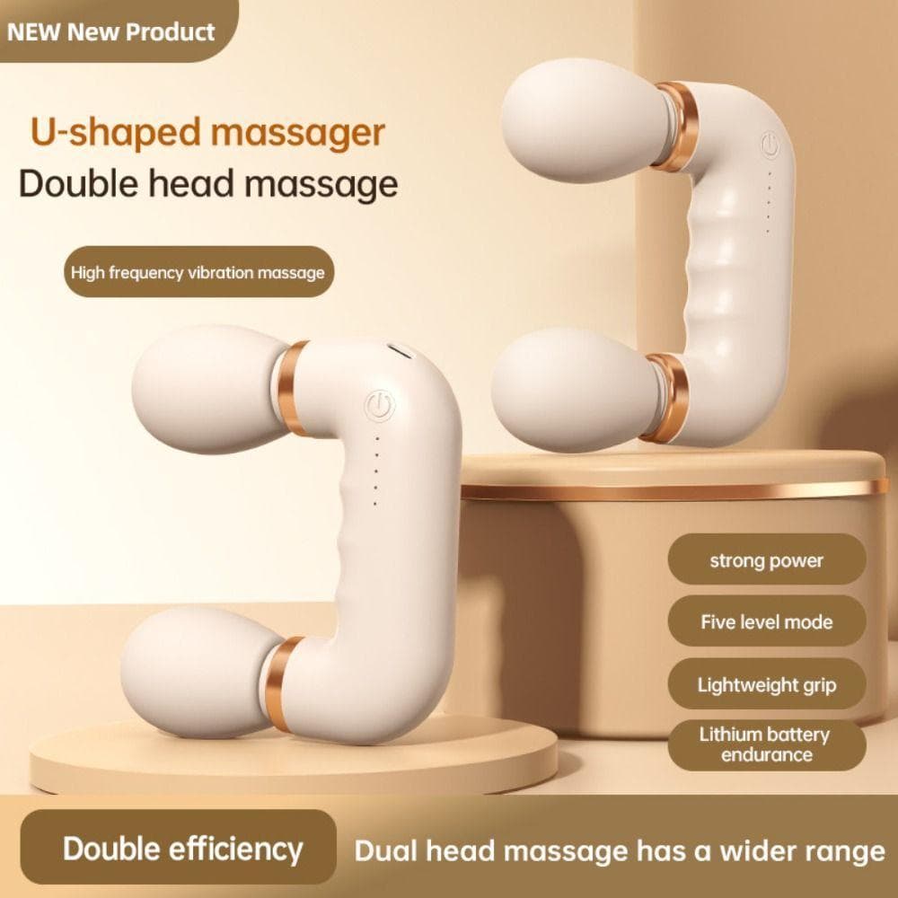 Massageador Muscular Facial , De Relaxamento De Cabeça Dupla Recarregável USB Vibração Portátil