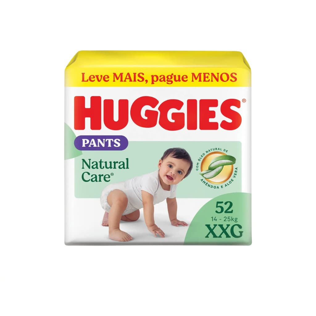 Fralda Infantil Huggies Roupinha Natural Care XXG 52UN