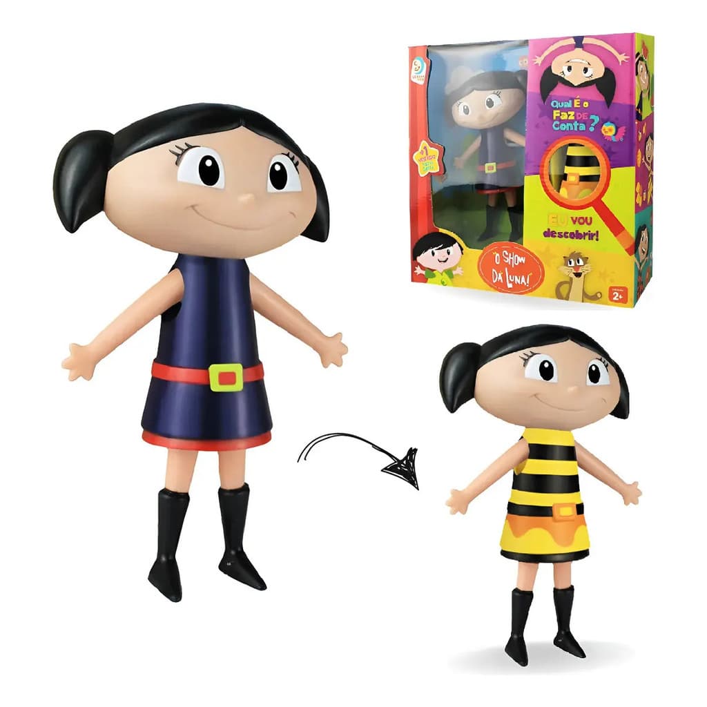 Boneca Luna Show Da Luna 20cm Articulada Abelhinha Card Toys