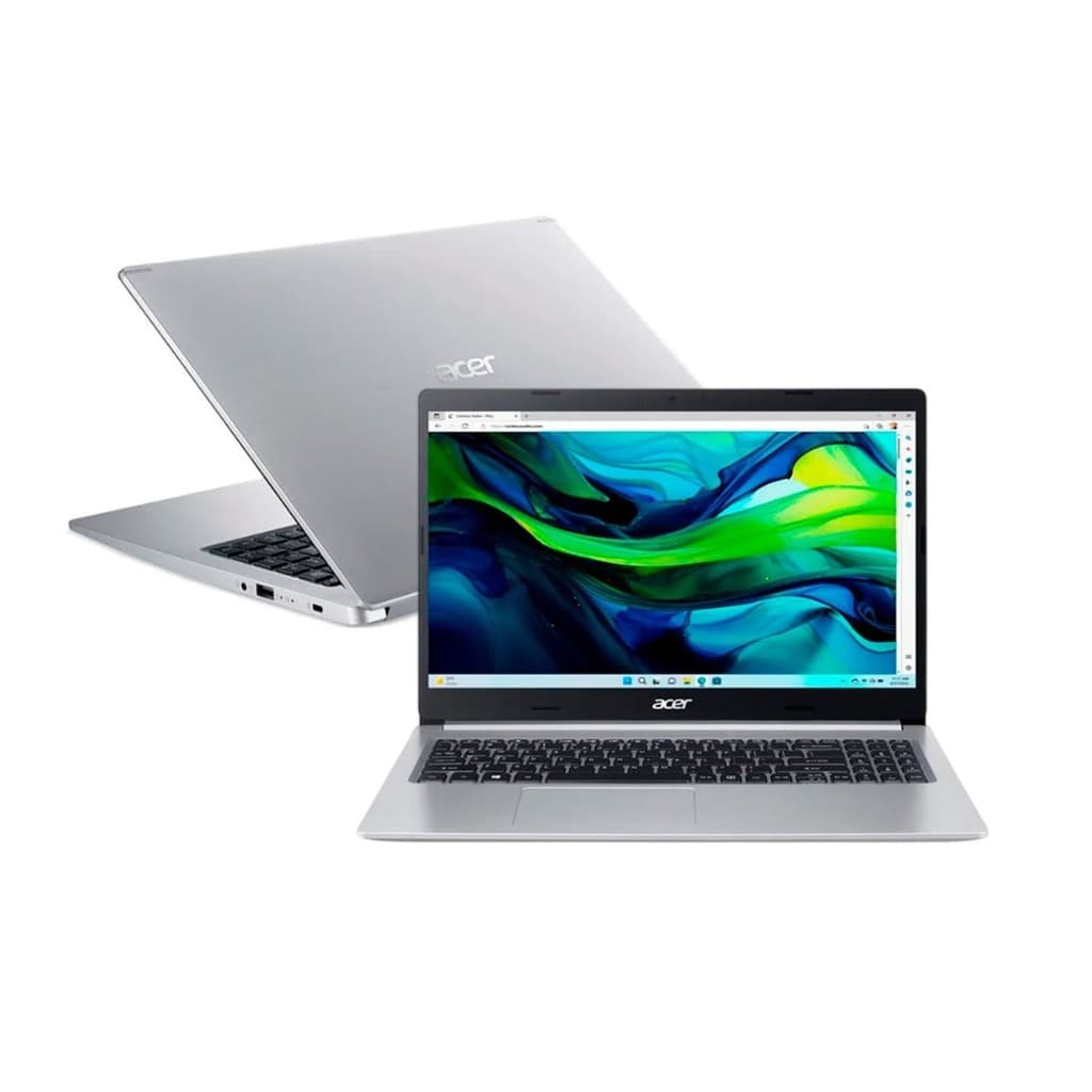 Notebook Acer Aspire 5 A515-45-R1AC Ryzen 5 SSD 256GB NVMe 8GB DDR4 Teclado Numérico Tela 15,6" Full HD - Prata
